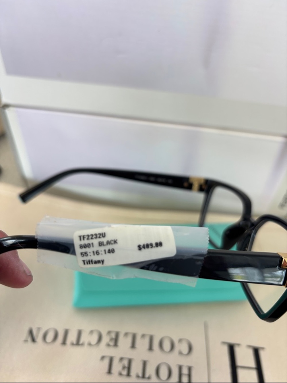 Tiffany & Co. RX Black Frame Glasses with Tiffany Blue Case - Picture 2 of 8